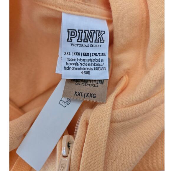 Victoria Secret Pink Full Zip Fleece Lined Hooded Winter Jacket XXL NWT - Picture 5 of 6